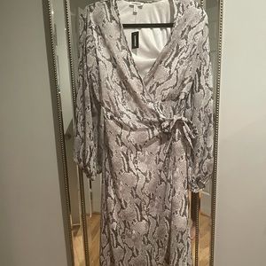Snake skin wrap dress